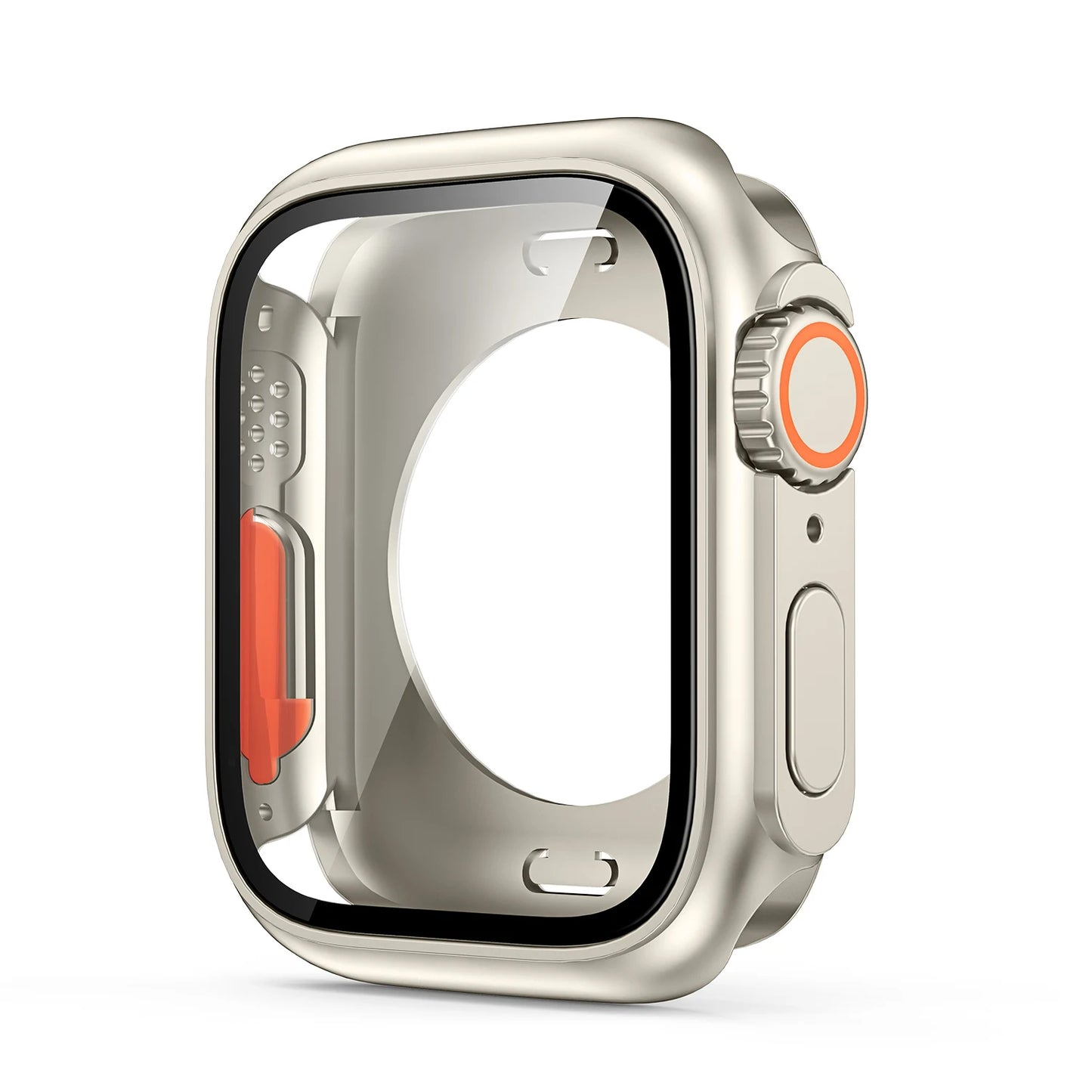 Funda protectora de pantalla para Apple Watch 45mm 44mm 40mm 41mm funda dura de parachoques trasero delantero de PC iwatch 9 8 7 SE 6 5 4 cambio a Ultra