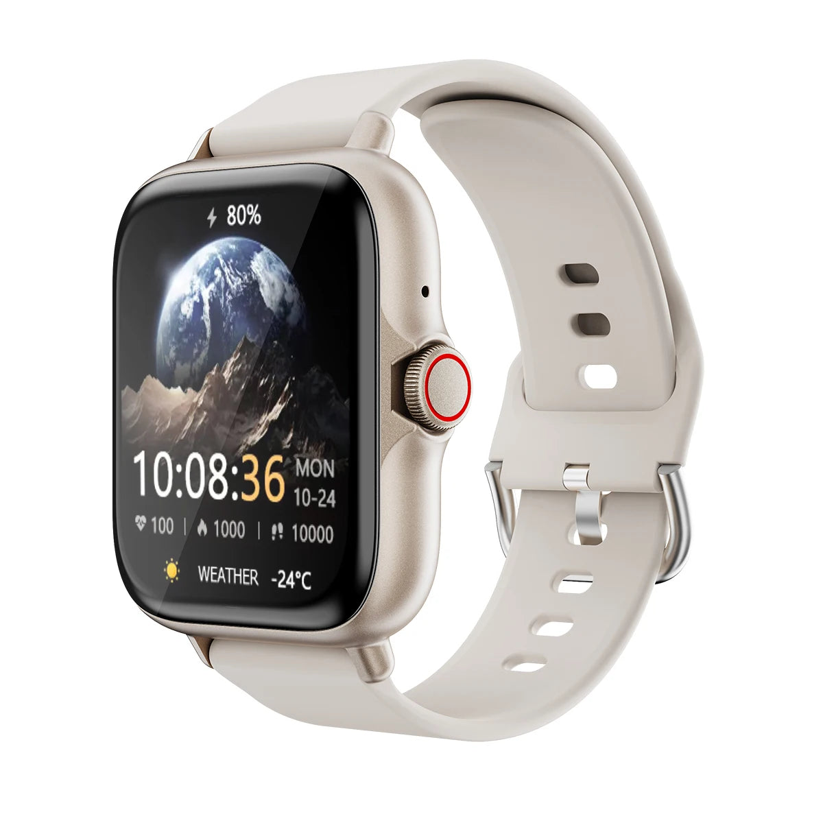 Reloj inteligente resistente al agua de 1,83 pulgadas con mensaje, respuesta a llamadas, monitoreo del sueño, podómetro deportivo, alertas de información para iPhone y Android