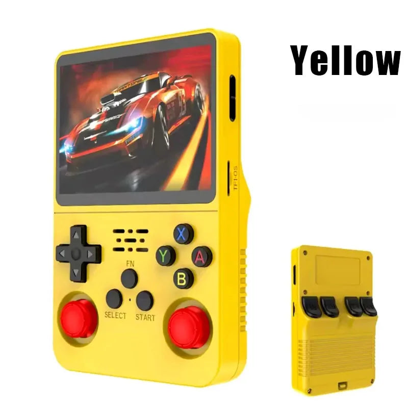 Consola de videojuegos portátil Retro R36S de 128GB, reproductor de pantalla IPS de 3,5 pulgadas, reproductor de vídeo portátil de bolsillo para niños, sistema Arkos