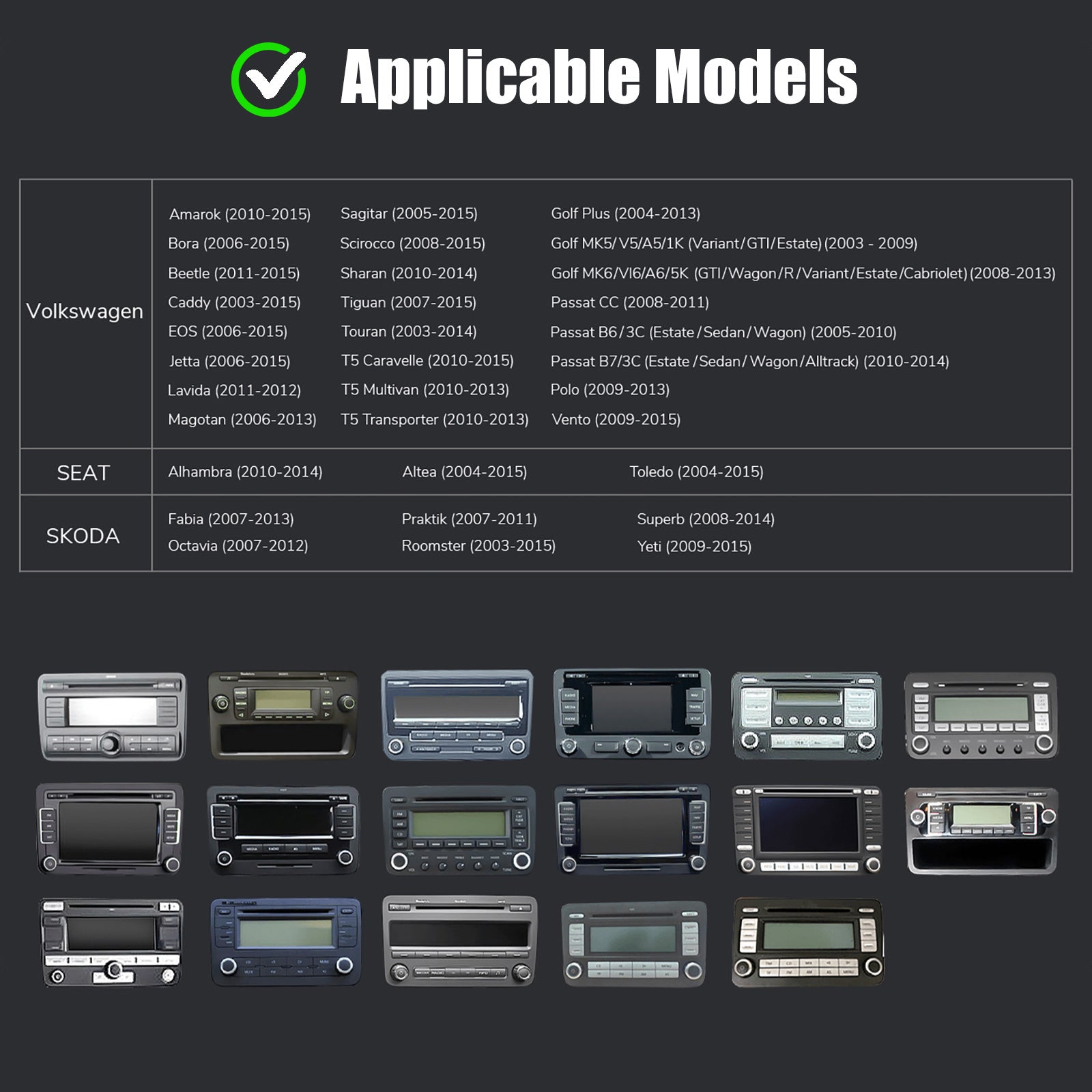 ESSGOO 9" Android 14 4G+64G Wireless Carplay Estéreo para Coche GPS NAVI WIFI RDS FM BT para VW Golf 5 6 Passat B6 B7 Polo 6R Touran Tiguan Caddy EOS Jetta T5 Seat Skoda