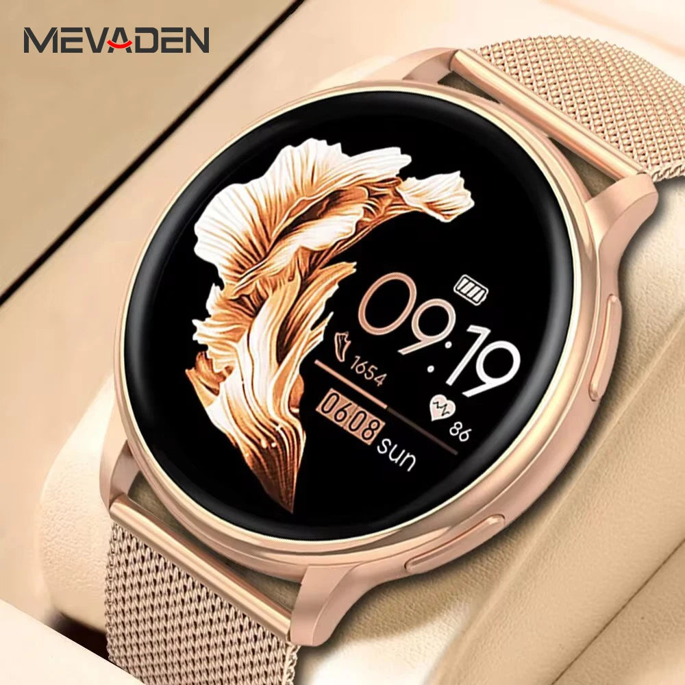 MEVADEN-reloj inteligente para hombre y mujer, pulsera con llamadas, Bluetooth, Dial personalizado, deportivo, rastreador de Fitness, frecuencia cardíaca, para Android e IOS, Y22