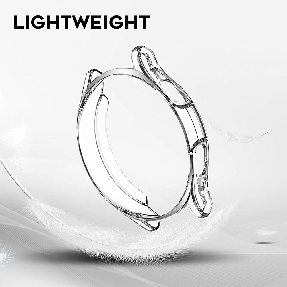 Funda de silicona de cobertura completa para Samsung Galaxy Watch 4, 5, 6, 7, 40mm, 44mm, Protector de pantalla de parachoques resistente a los arañazos a prueba de golpes