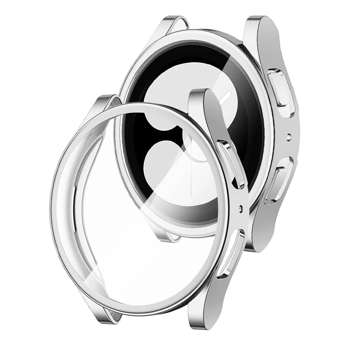 Funda de silicona de cobertura completa para Samsung Galaxy Watch 4, 5, 6, 7, 40mm, 44mm, Protector de pantalla de parachoques resistente a los arañazos a prueba de golpes