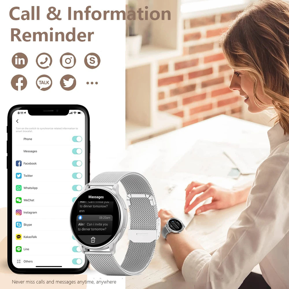 MEVADEN-reloj inteligente para hombre y mujer, pulsera con llamadas, Bluetooth, Dial personalizado, deportivo, rastreador de Fitness, frecuencia cardíaca, para Android e IOS, Y22