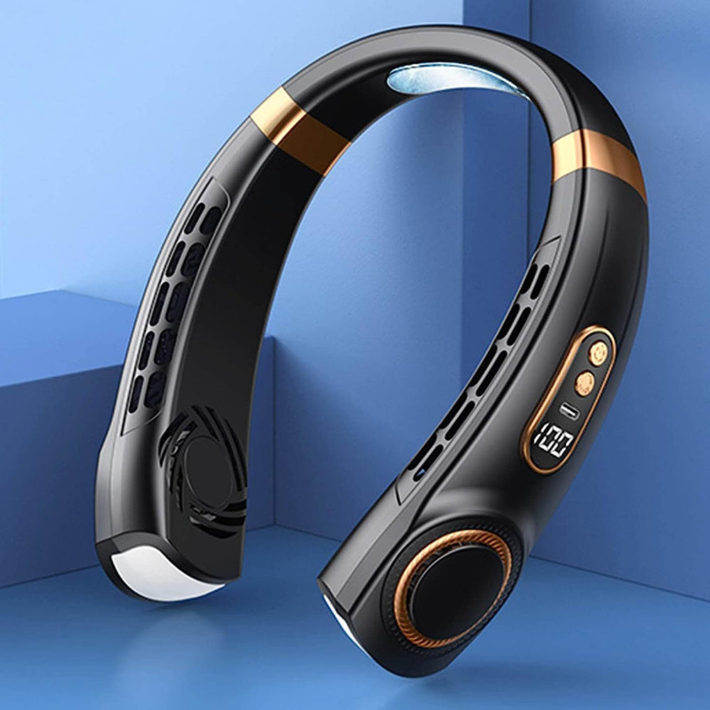 2025 Mini ventilador de cuello colgante, ventilador de cuello portátil sin aspas, Enfriador de aire, pantalla Digital, aire acondicionado recargable, ventilador de cuello