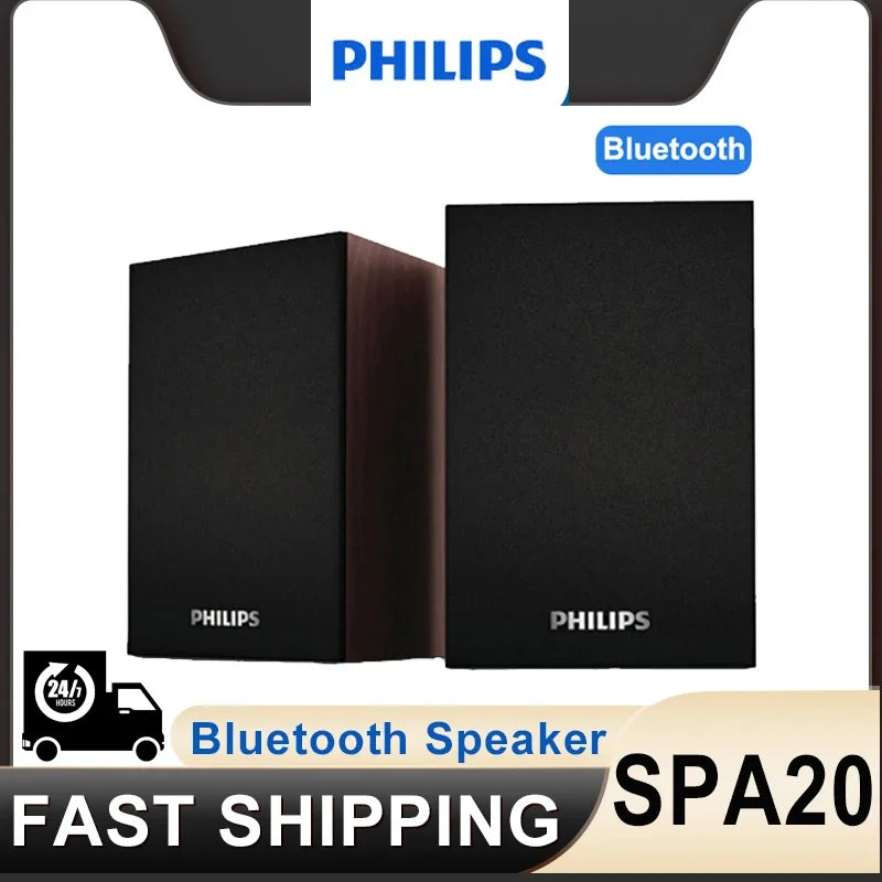Philips SPA20 Altavoz Bluetooth con sonido envolvente de 360 grados Bluetooth Estéreo inalámbrico para computadora Macbook Laptop
