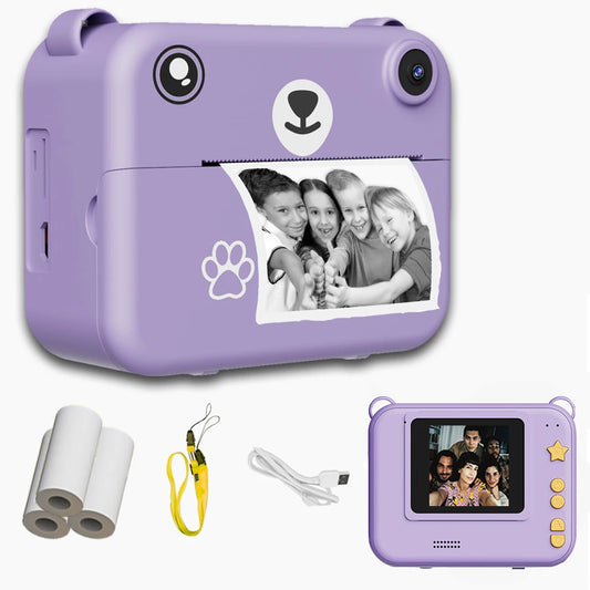 Cámara Digital para niños fotografía impresión instantánea foto 1080P HD grabadora de vídeo Mini impresora térmica regalos educativos de cumpleaños