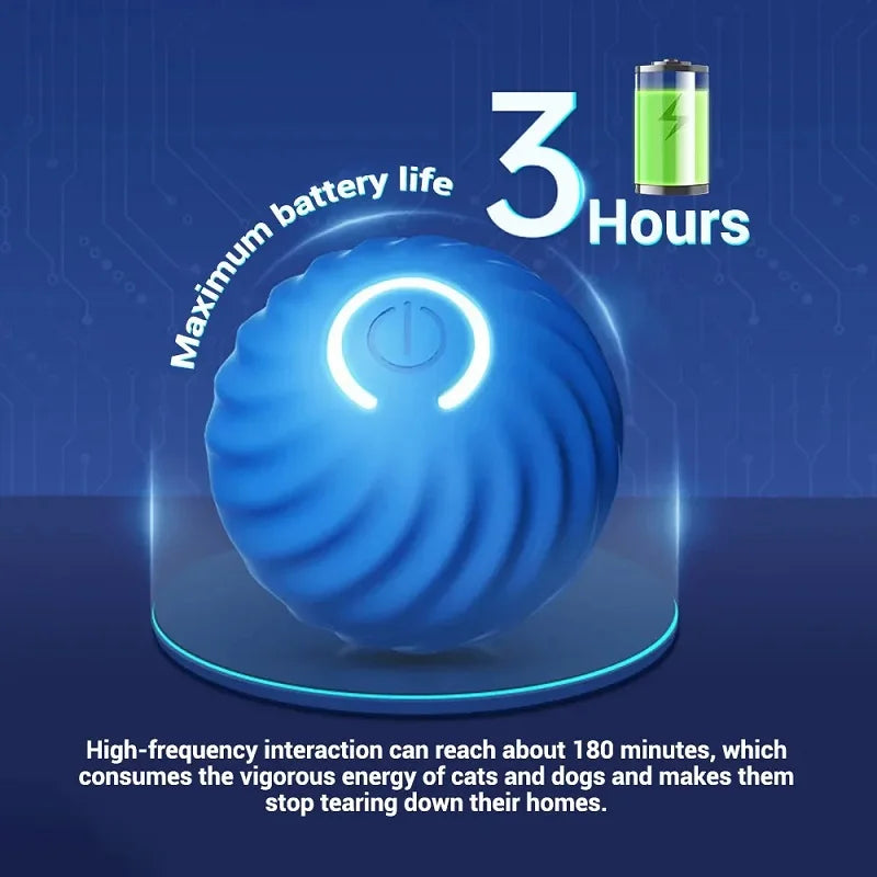 Pelota de juguete para perros, pelota rodante que rebota en movimiento automático, USB, cachorro inteligente, pelota interactiva de juguete para masticar para perros