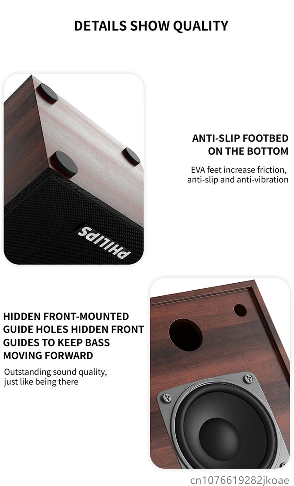 Philips SPA20 Altavoz Bluetooth con sonido envolvente de 360 grados Bluetooth Estéreo inalámbrico para computadora Macbook Laptop