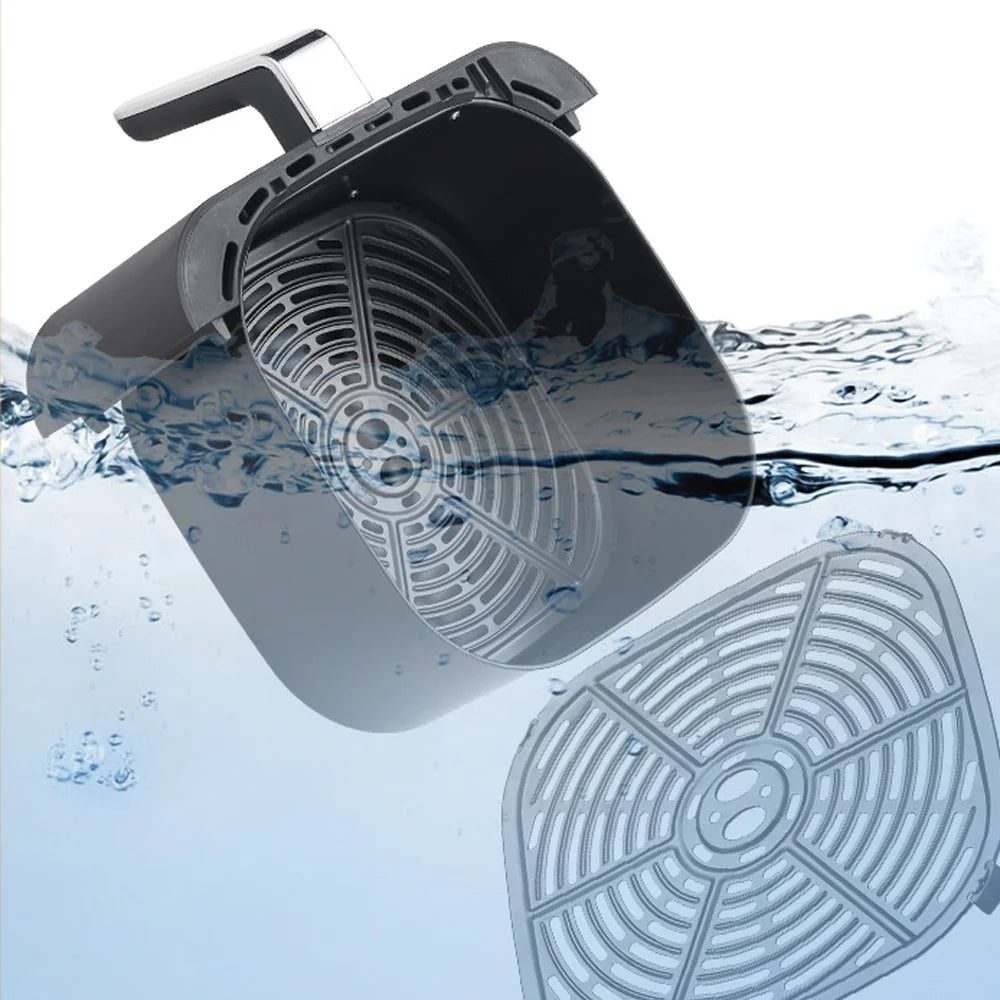 Freidoras de aire eléctricas de 4/5/6/7/10/12L, cocina doméstica automática sin aceite 360 ° Horno de convección para hornear freidora sin aceite