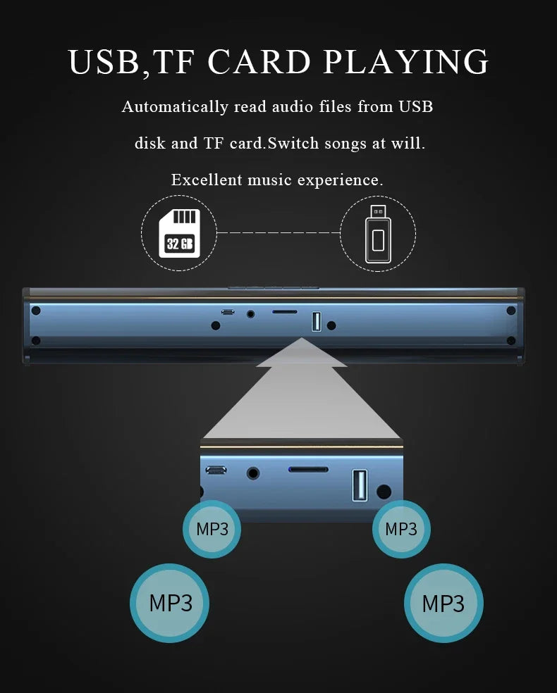 Barra de sonido súper potente, altavoz inalámbrico portátil con Bluetooth, estéreo envolvente, caja de sonido para TV en casa, Subwoofer, Radio FM, caixa de som