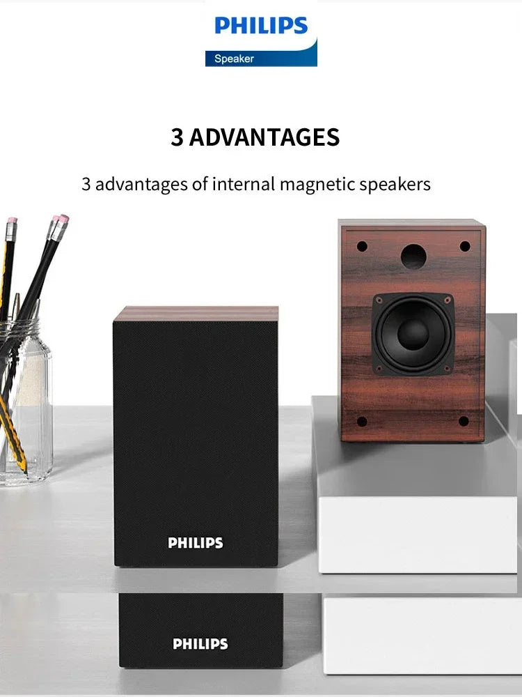 Philips SPA20 Altavoz Bluetooth con sonido envolvente de 360 grados Bluetooth Estéreo inalámbrico para computadora Macbook Laptop