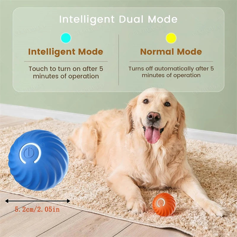 Pelota de juguete inteligente para perros, juguete interactivo electrónico para mascotas, pelota móvil USB, rebote automático para cachorros, regalo de cumpleaños, productos para gatos.