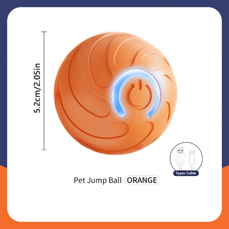 Pelota de juguete inteligente para perros, juguete interactivo electrónico para mascotas, pelota móvil USB, rebote automático para cachorros, regalo de cumpleaños, productos para gatos.