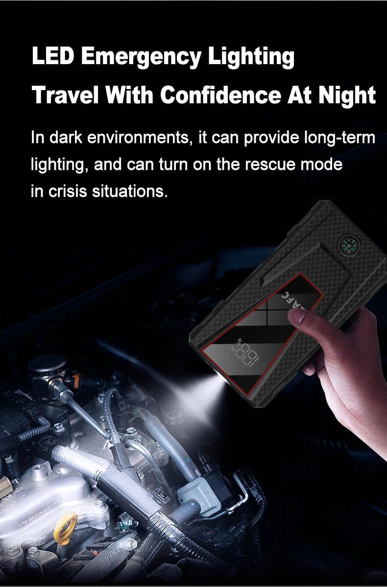 Arrancador de batería portátil para coche, dispositivo de arranque de 12V para gasolina, 4.0L, diésel, 2.0L, 1200A