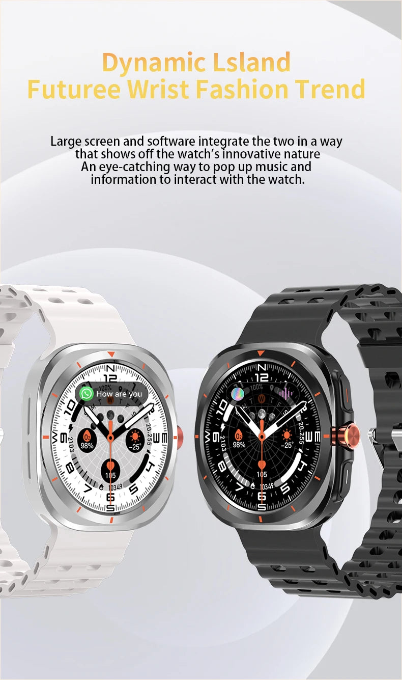 G.L Wear 2025 Nuevo reloj inteligente para hombre 1,52 pulgadas Bluetooth Talk Deportes Fitness Podómetro Mujer Reloj inteligente
