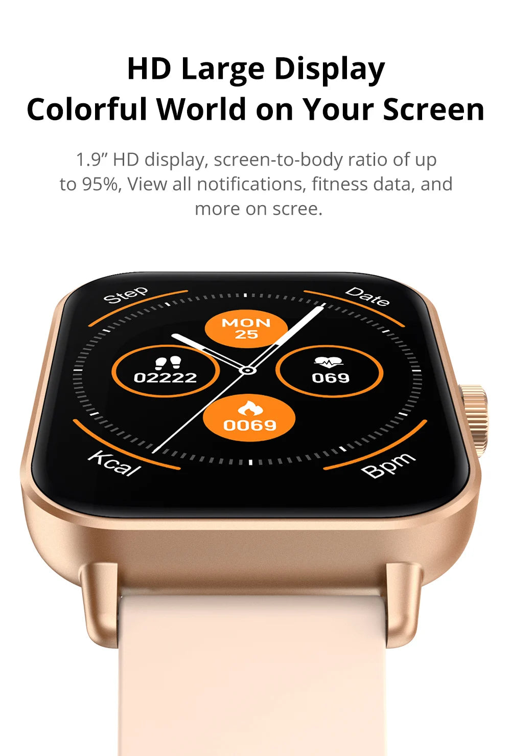 Reloj inteligente COLMI P81 con llamadas de voz, pantalla Ultra de 1,9 pulgadas, Monitor de salud 24H, más de 100 modos deportivos, reloj inteligente Bluetooth para hombres y mujeres