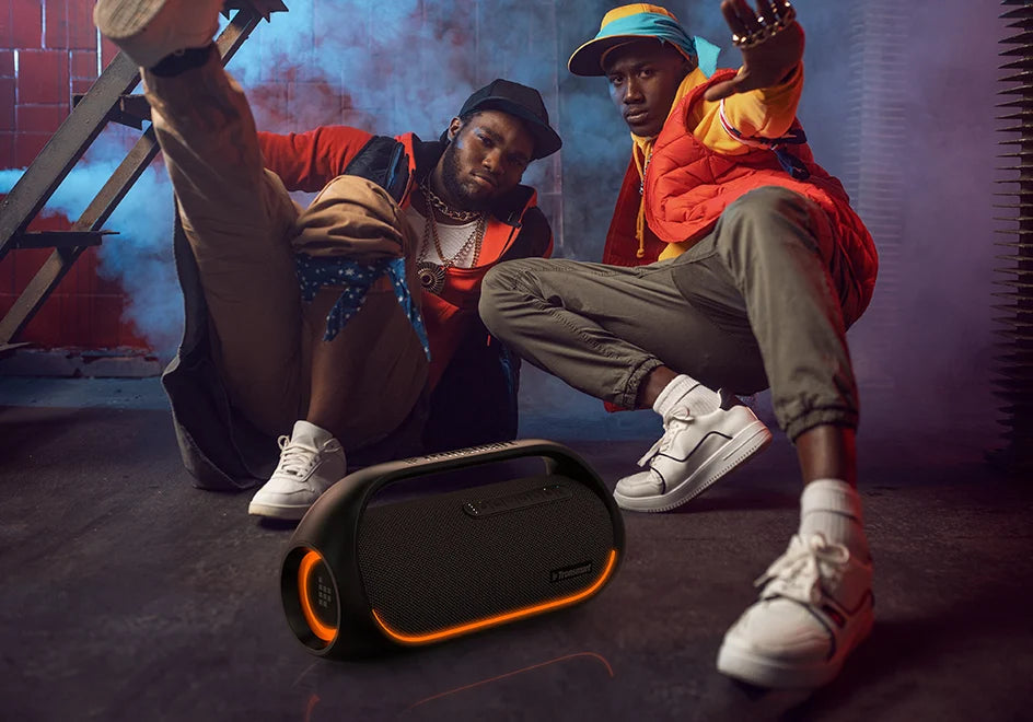 Altavoz Bluetooth Tronsmart Bang Altavoz portátil para fiestas con audio de alta resolución sin pérdidas, graves pesados, control por aplicación, mango portátil