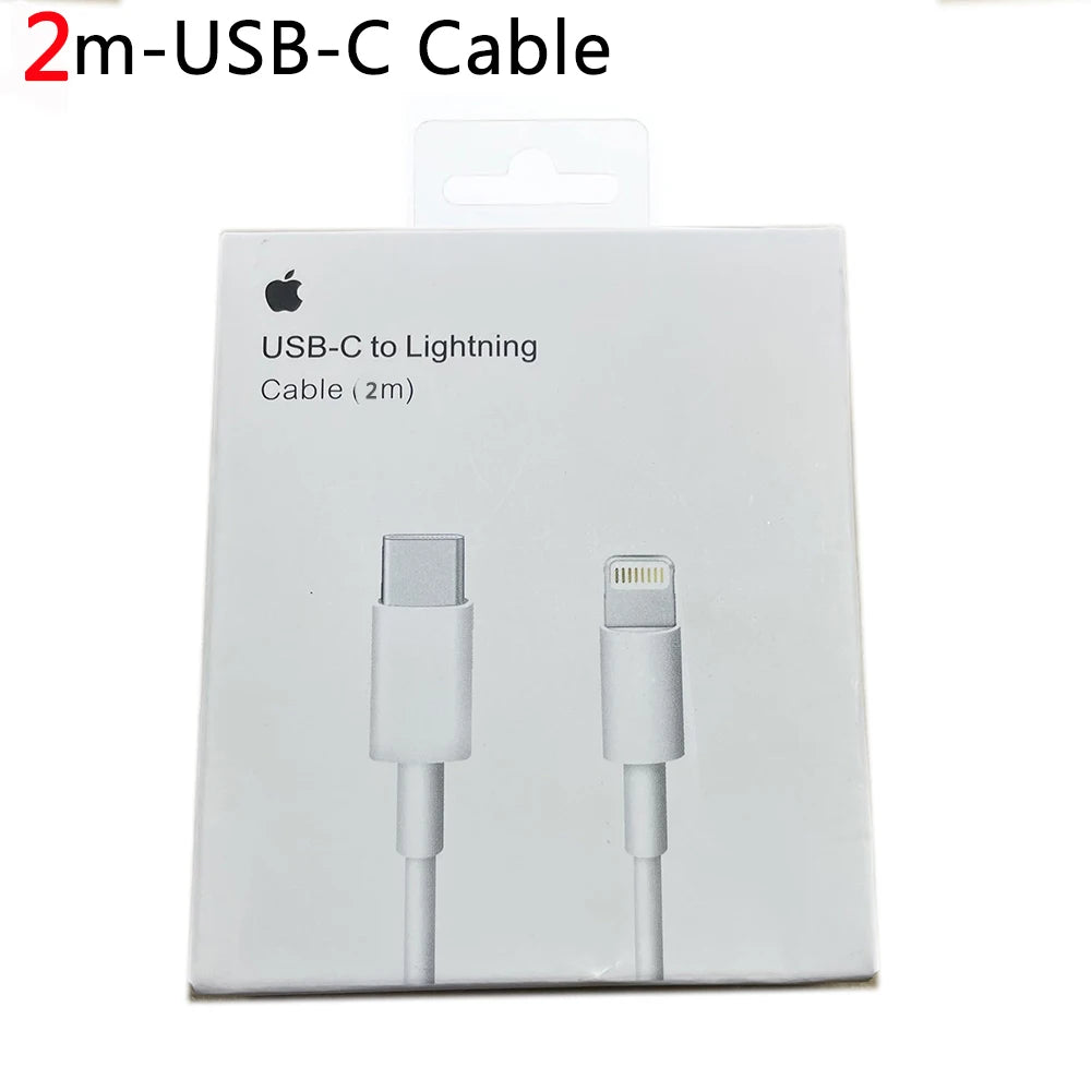 Original 20W USB-C Power Adapter For iphone 16 15 14 mini Pro Max Type C fast charger for Apple Cable for iPhone X 11 12 13 Plus