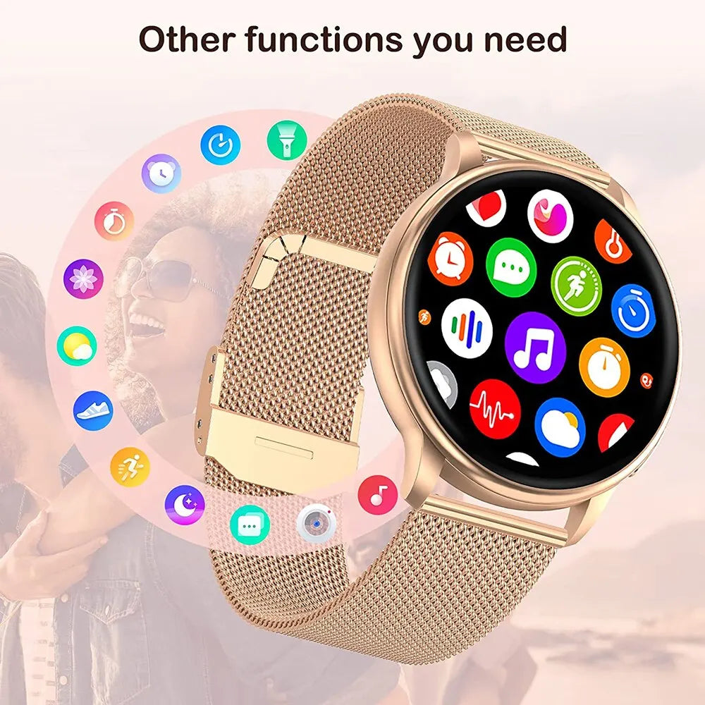 MEVADEN-reloj inteligente para hombre y mujer, pulsera con llamadas, Bluetooth, Dial personalizado, deportivo, rastreador de Fitness, frecuencia cardíaca, para Android e IOS, Y22