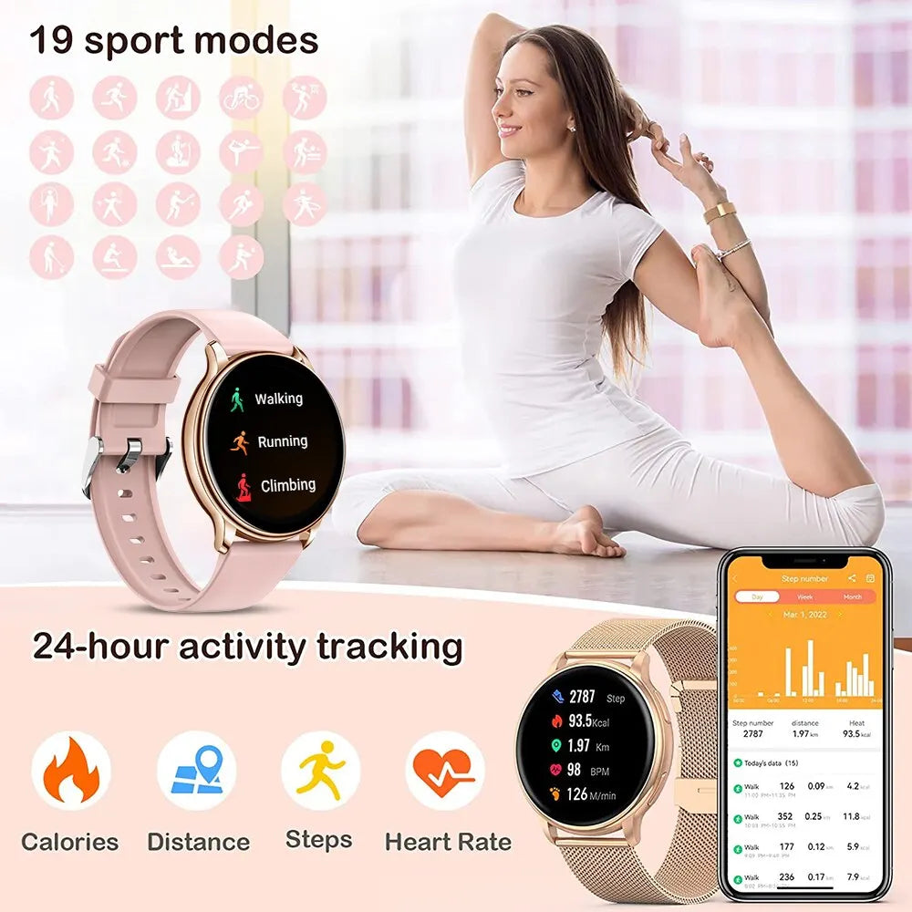 MEVADEN-reloj inteligente para hombre y mujer, pulsera con llamadas, Bluetooth, Dial personalizado, deportivo, rastreador de Fitness, frecuencia cardíaca, para Android e IOS, Y22