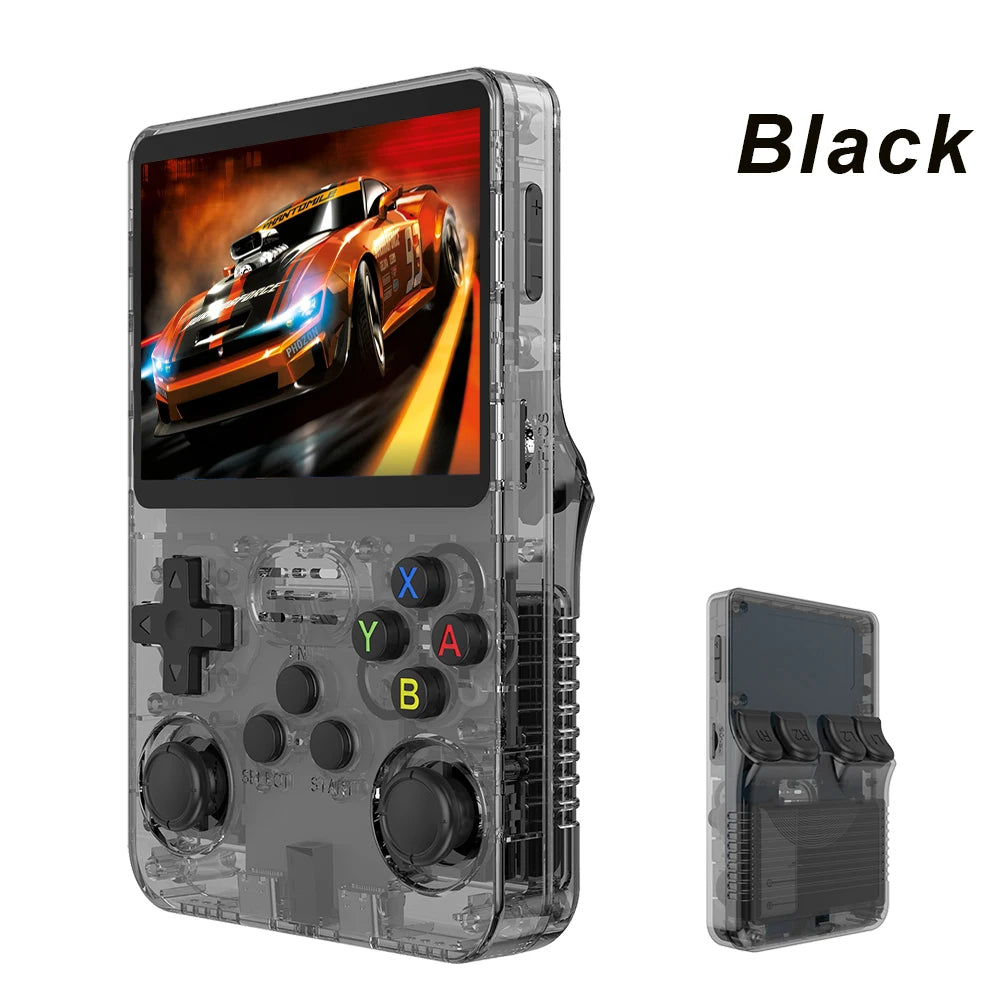 Consola de videojuegos portátil Retro R36S de 128GB, reproductor de pantalla IPS de 3,5 pulgadas, reproductor de vídeo portátil de bolsillo para niños, sistema Arkos