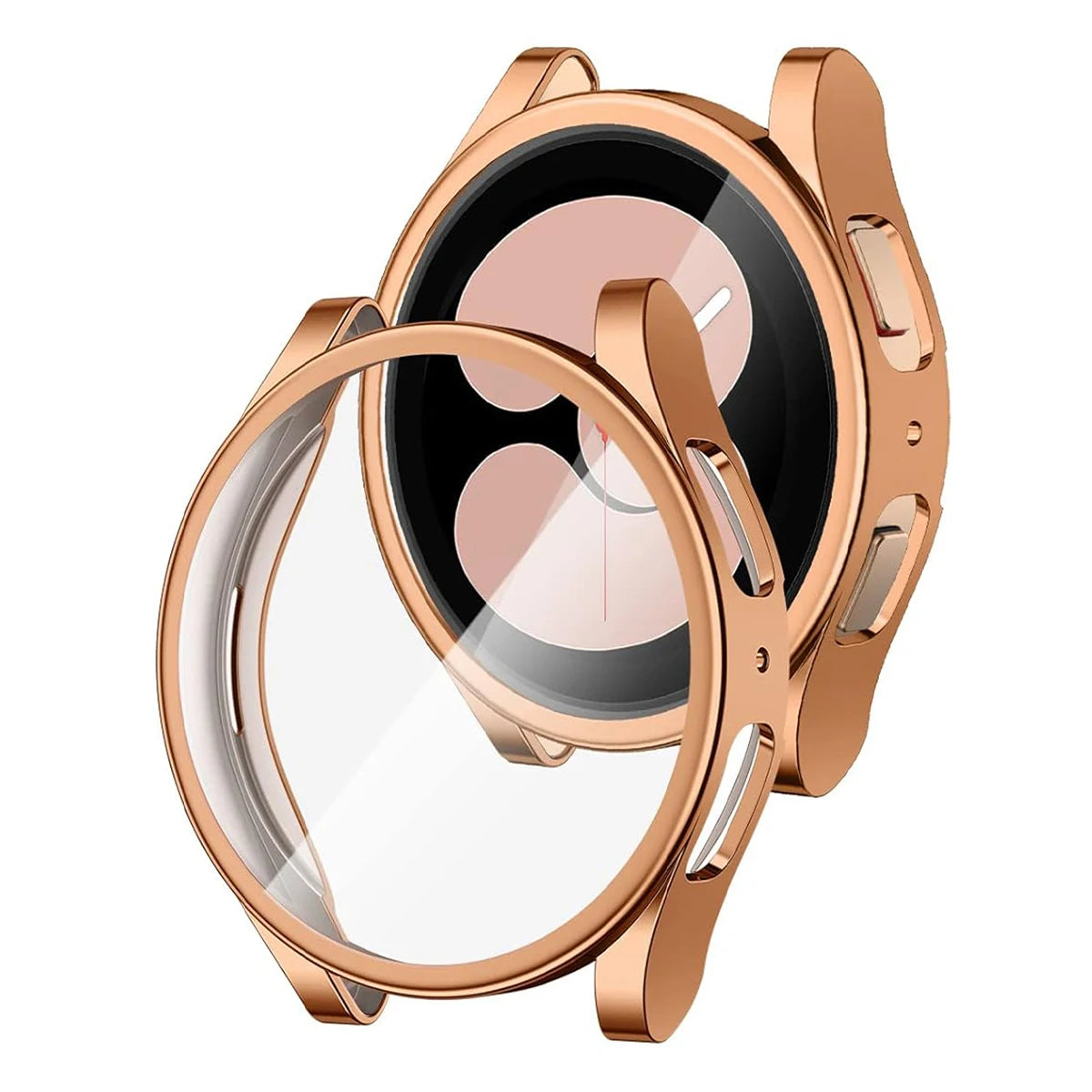 Funda de silicona de cobertura completa para Samsung Galaxy Watch 4, 5, 6, 7, 40mm, 44mm, Protector de pantalla de parachoques resistente a los arañazos a prueba de golpes