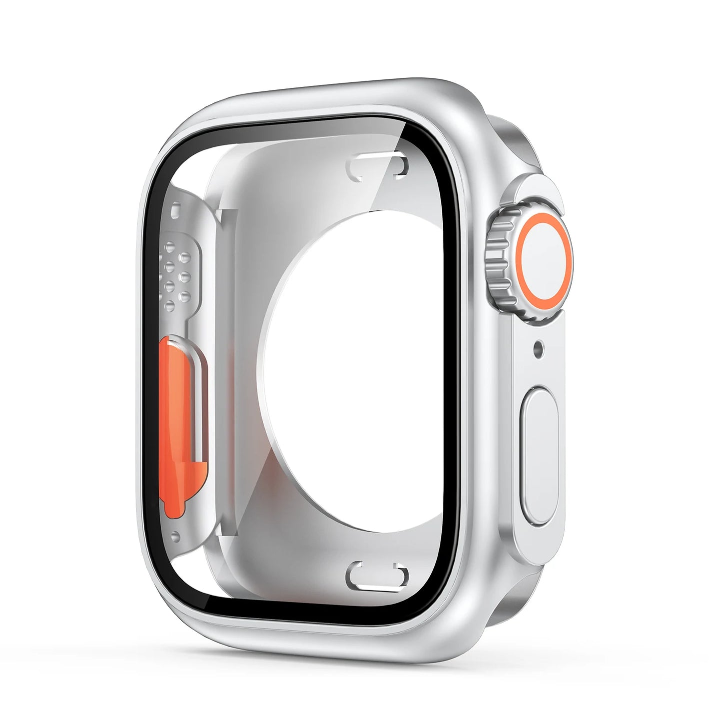 Funda protectora de pantalla para Apple Watch 45mm 44mm 40mm 41mm funda dura de parachoques trasero delantero de PC iwatch 9 8 7 SE 6 5 4 cambio a Ultra