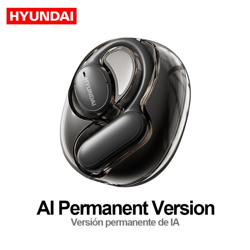 Choice HYUNDAI Openair5 AI auriculares de traducción Bluetooth tipo oreja colgante AI inteligente más de 100 idiomas reunión auricular regalo