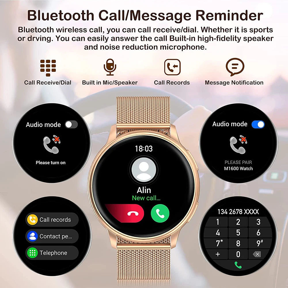 MEVADEN-reloj inteligente para hombre y mujer, pulsera con llamadas, Bluetooth, Dial personalizado, deportivo, rastreador de Fitness, frecuencia cardíaca, para Android e IOS, Y22