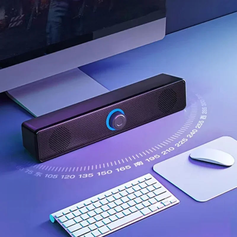 Altavoz envolvente 4D con Bluetooth, sistema de sonido de cine en casa, barra de sonido de ordenador para TV, Subwoofer, estéreo con cable, graves potentes