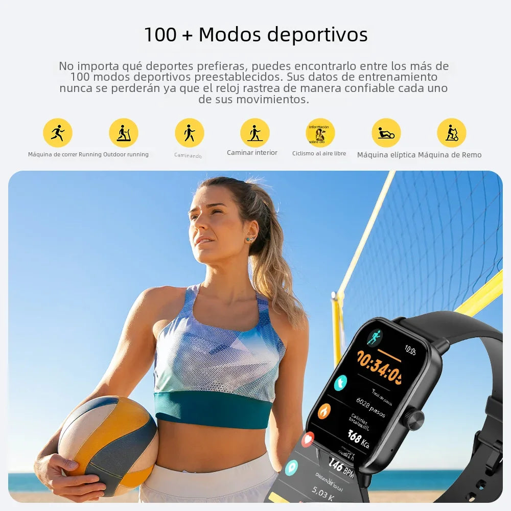 Reloj inteligente COLMI P81 con llamadas de voz, pantalla Ultra de 1,9 pulgadas, Monitor de salud 24H, más de 100 modos deportivos, reloj inteligente Bluetooth para hombres y mujeres