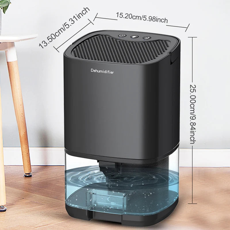 Deshumidificador de aire portátil, máquina absorbente de humedad silenciosa, secador de aire para el hogar, dormitorio, oficina, cocina, desodorante, enchufe UE/EE. UU.