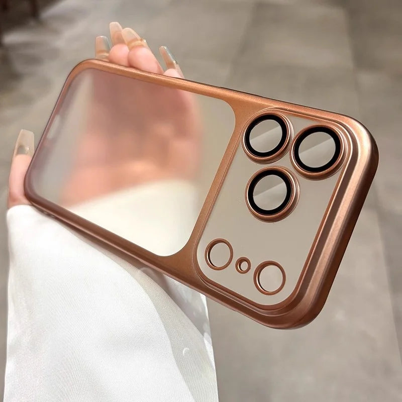 Plating Frosted Translucent Thin Phone Case For iPhone 17 Pro Max 17 Pro 17 Air 17 Series Official Cosmic Orange Bumper Cover