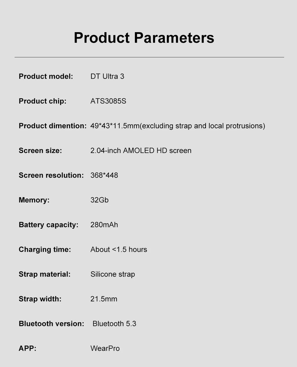 DT Ultra 3 Smartwatch pantalla Amoled 4GB reproductor MP3 MP4 Bluetooth red compartido aplicación tienda ChatGPT reloj inteligente AI hombre Sportwatch