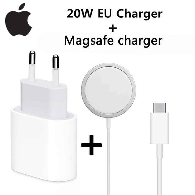 Original 20W USB-C Power Adapter For iphone 16 15 14 mini Pro Max Type C fast charger for Apple Cable for iPhone X 11 12 13 Plus