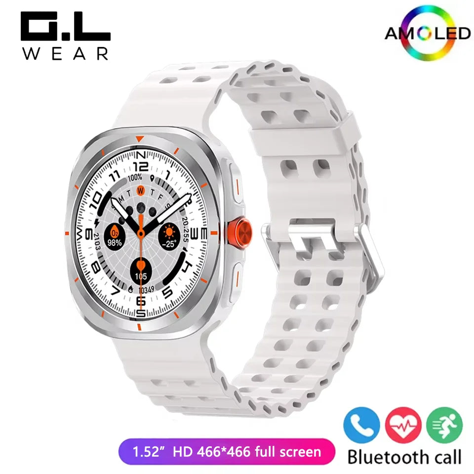 G.L Wear 2025 Nuevo reloj inteligente para hombre 1,52 pulgadas Bluetooth Talk Deportes Fitness Podómetro Mujer Reloj inteligente
