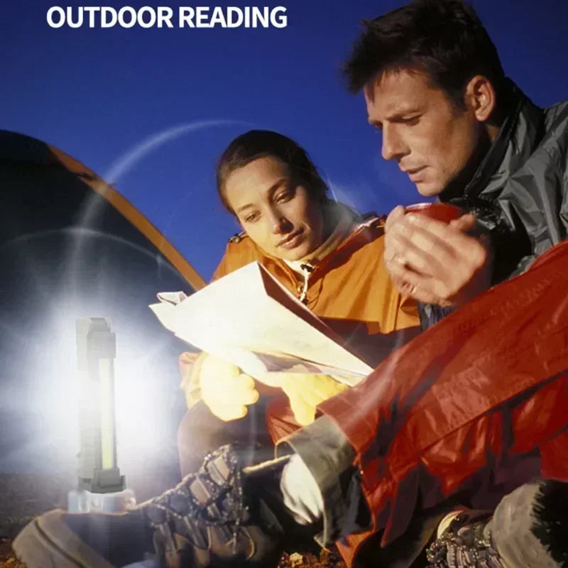 Linterna LED de trabajo plegable COB XPE, linterna de mano con batería integrada, lámpara de inspección de coche de emergencia, estroboscópica SOS roja