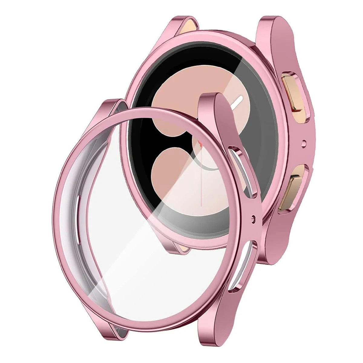 Funda de silicona de cobertura completa para Samsung Galaxy Watch 4, 5, 6, 7, 40mm, 44mm, Protector de pantalla de parachoques resistente a los arañazos a prueba de golpes