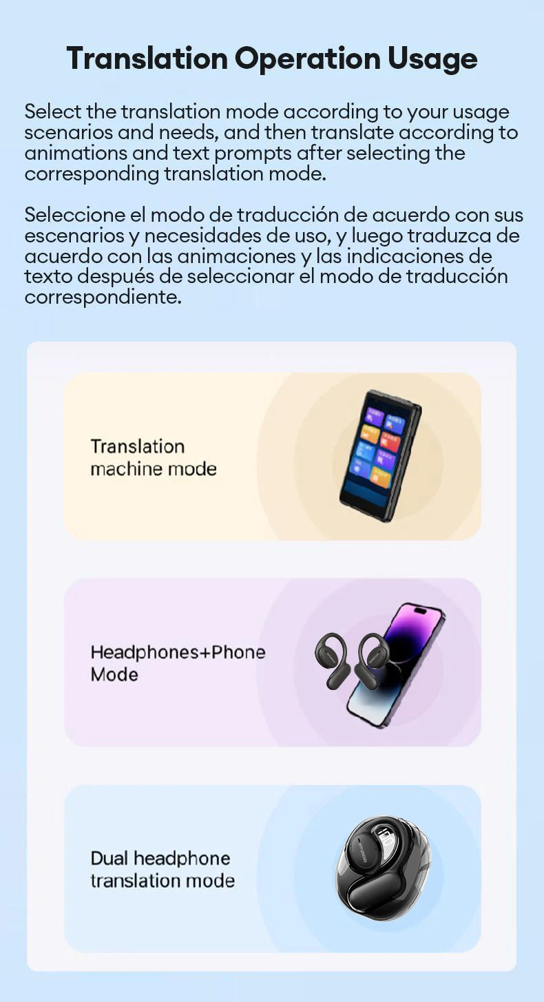 Choice HYUNDAI Openair5 AI auriculares de traducción Bluetooth tipo oreja colgante AI inteligente más de 100 idiomas reunión auricular regalo