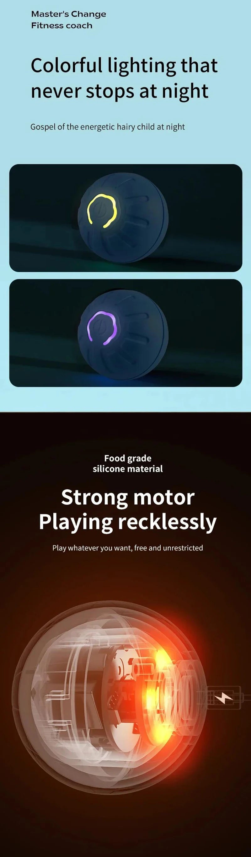 Pelota de juguete inteligente para perros, juguete interactivo electrónico para mascotas, pelota móvil USB, rebote automático para cachorros, regalo de cumpleaños, productos para gatos.