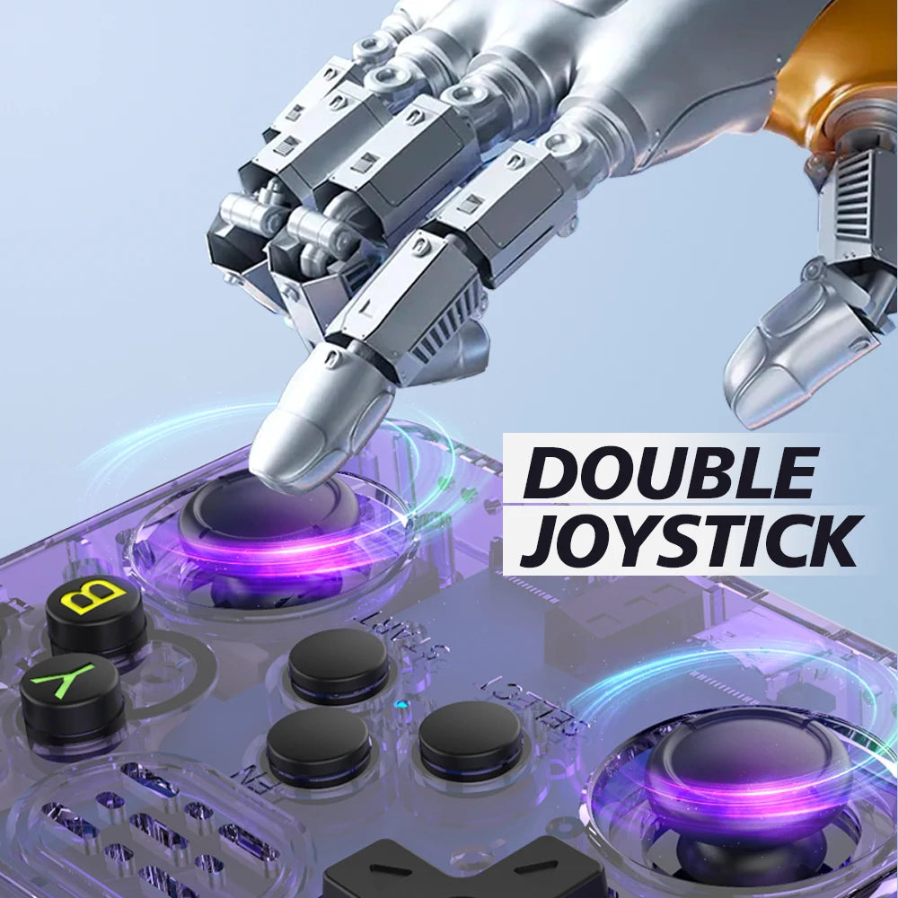 Consola de videojuegos portátil Retro R36S de 128GB, reproductor de pantalla IPS de 3,5 pulgadas, reproductor de vídeo portátil de bolsillo para niños, sistema Arkos