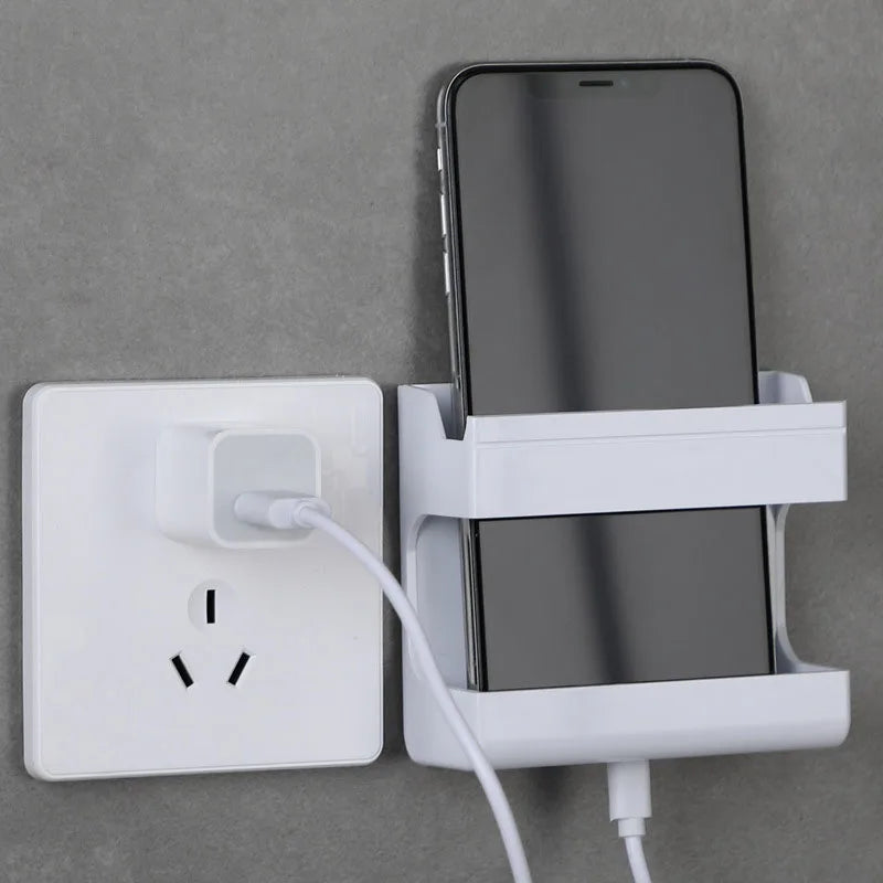 Organizador multifuncional montado en la pared para mandos a distancia y teléfonos móviles