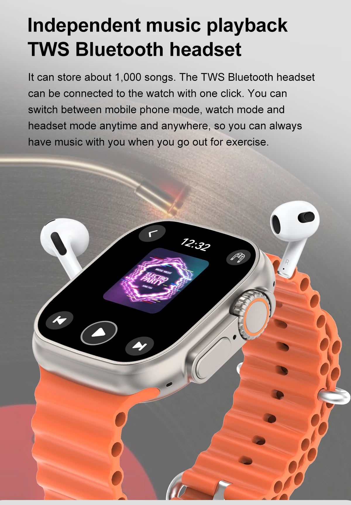 DT Ultra 3 Smartwatch pantalla Amoled 4GB reproductor MP3 MP4 Bluetooth red compartido aplicación tienda ChatGPT reloj inteligente AI hombre Sportwatch
