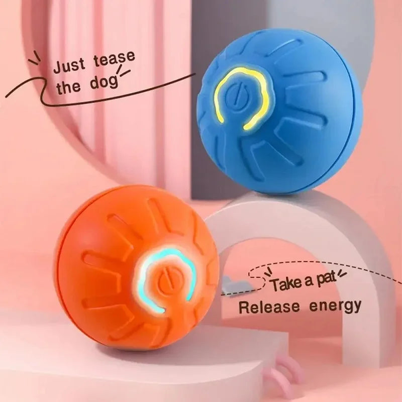 Pelota de juguete para perros, pelota rodante que rebota en movimiento automático, USB, cachorro inteligente, pelota interactiva de juguete para masticar para perros