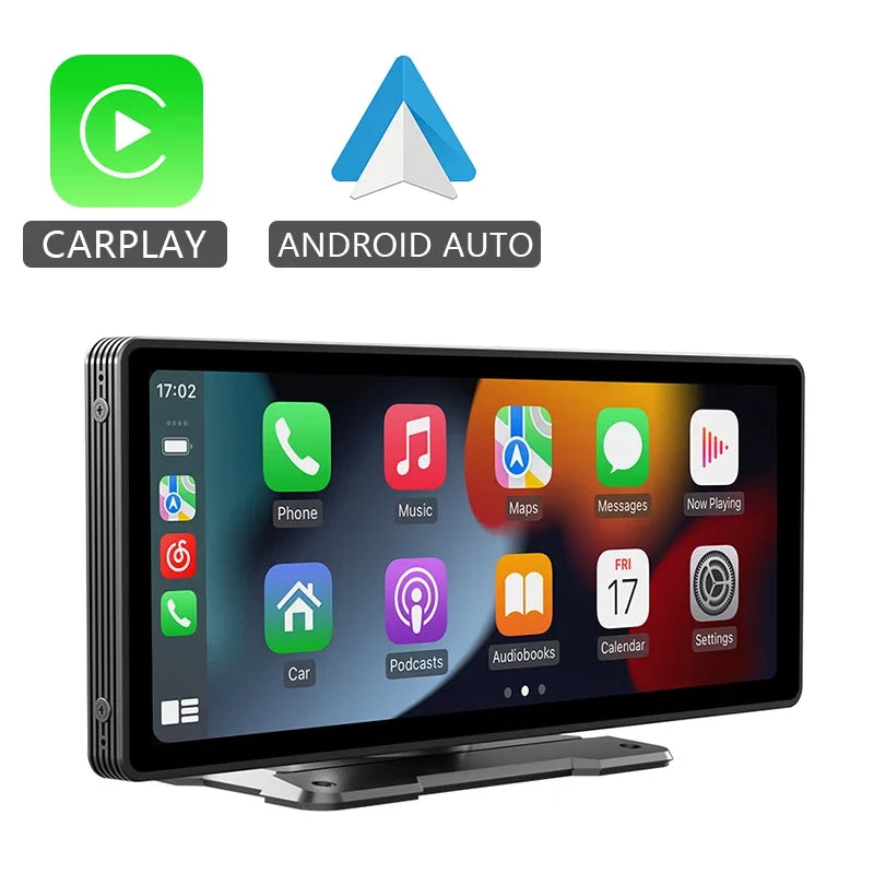 Reproductor de vídeo Multimedia con Radio para espejo de coche de 10,26 pulgadas, pantalla Universal inalámbrica Carplay Android Auto con Bluetooth AUX USB