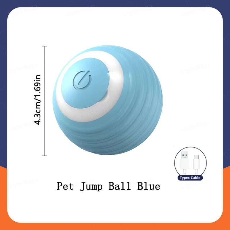 Pelota de juguete inteligente para perros, juguete interactivo electrónico para mascotas, pelota móvil USB, rebote automático para cachorros, regalo de cumpleaños, productos para gatos.