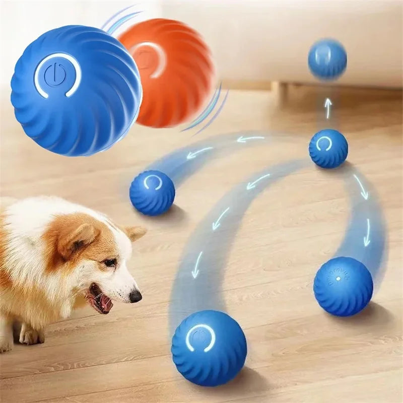 Pelota de juguete inteligente para perros, juguete interactivo electrónico para mascotas, pelota móvil USB, rebote automático para cachorros, regalo de cumpleaños, productos para gatos.