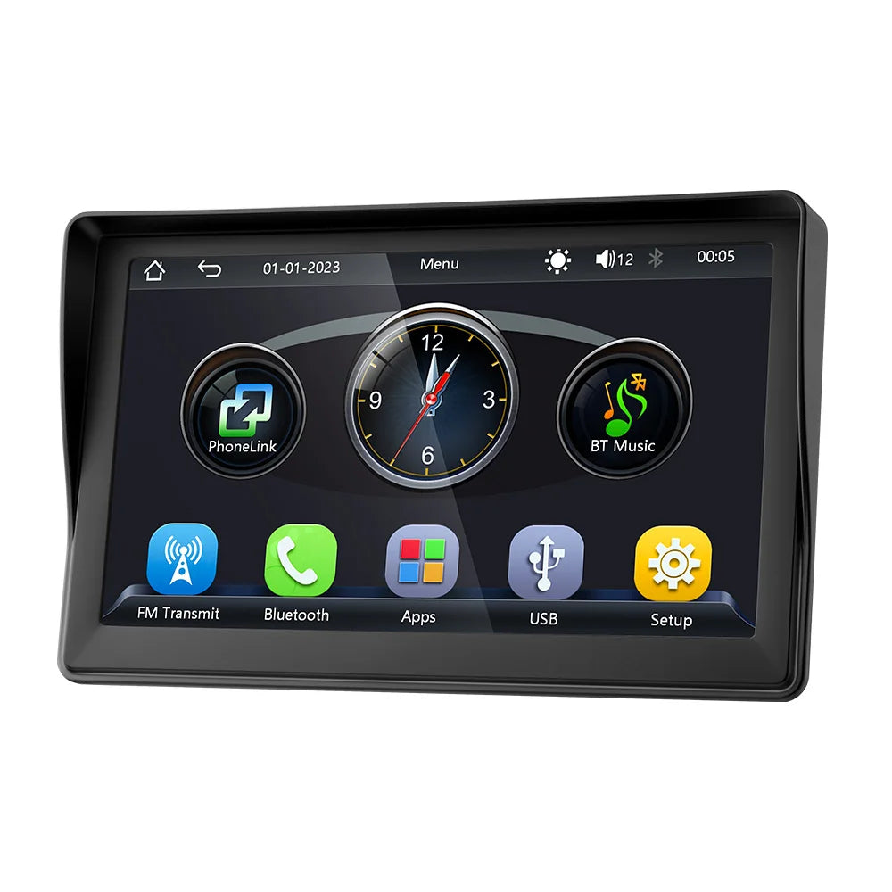 Reproductor Multimedia estéreo portátil para coche, Radio inalámbrica con Android, 7 pulgadas, transmisor FM, BT, WiFi, AUX, pantalla USB