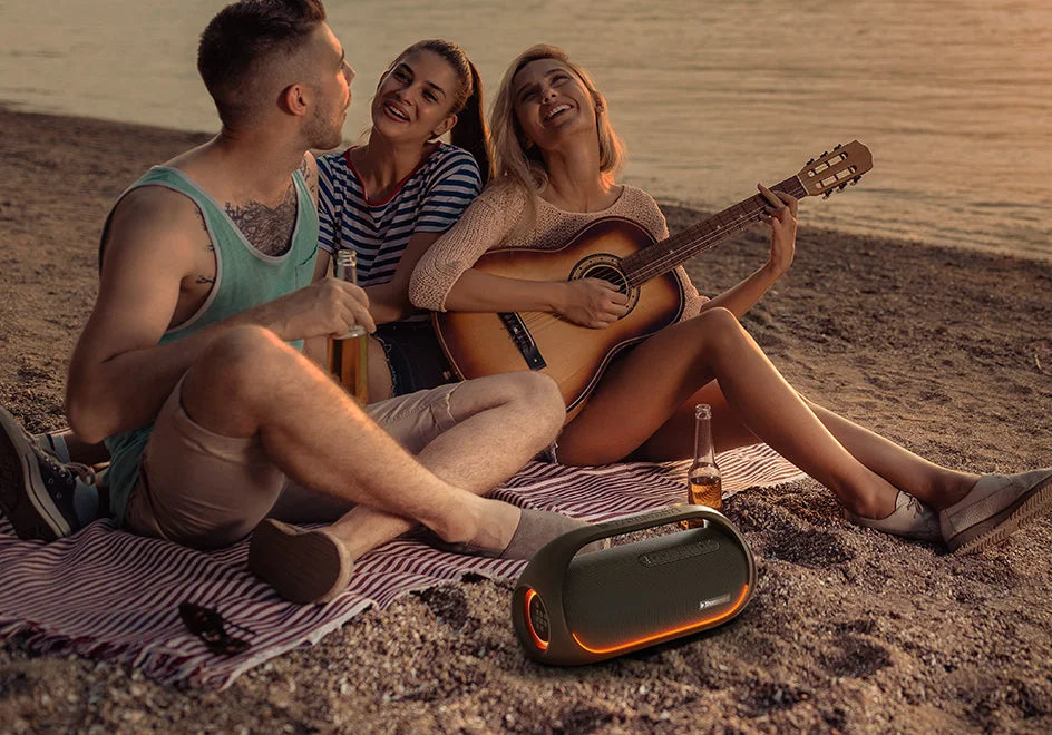 Altavoz Bluetooth Tronsmart Bang Altavoz portátil para fiestas con audio de alta resolución sin pérdidas, graves pesados, control por aplicación, mango portátil